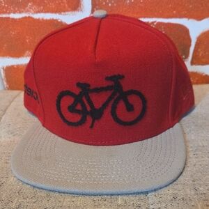 💫 RARE New Era SOCIETY Brand Hat, Red w/ Black and Gray, One Size Fits All 💫